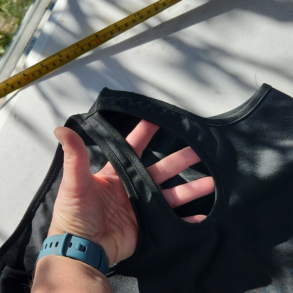 Skirt and crop top ☆ Medium ☆ Black ☆ Fun!  Pleated skirt ☆ Funky Top ☆ Cool 😎 - Picture 12 of 14